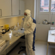 Study co-author Helen Whelton working on samples in the lab.